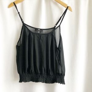 River Island Black Sheer Top
